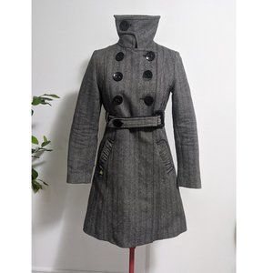 Soia & Kyo - grey patterned double breasted coat